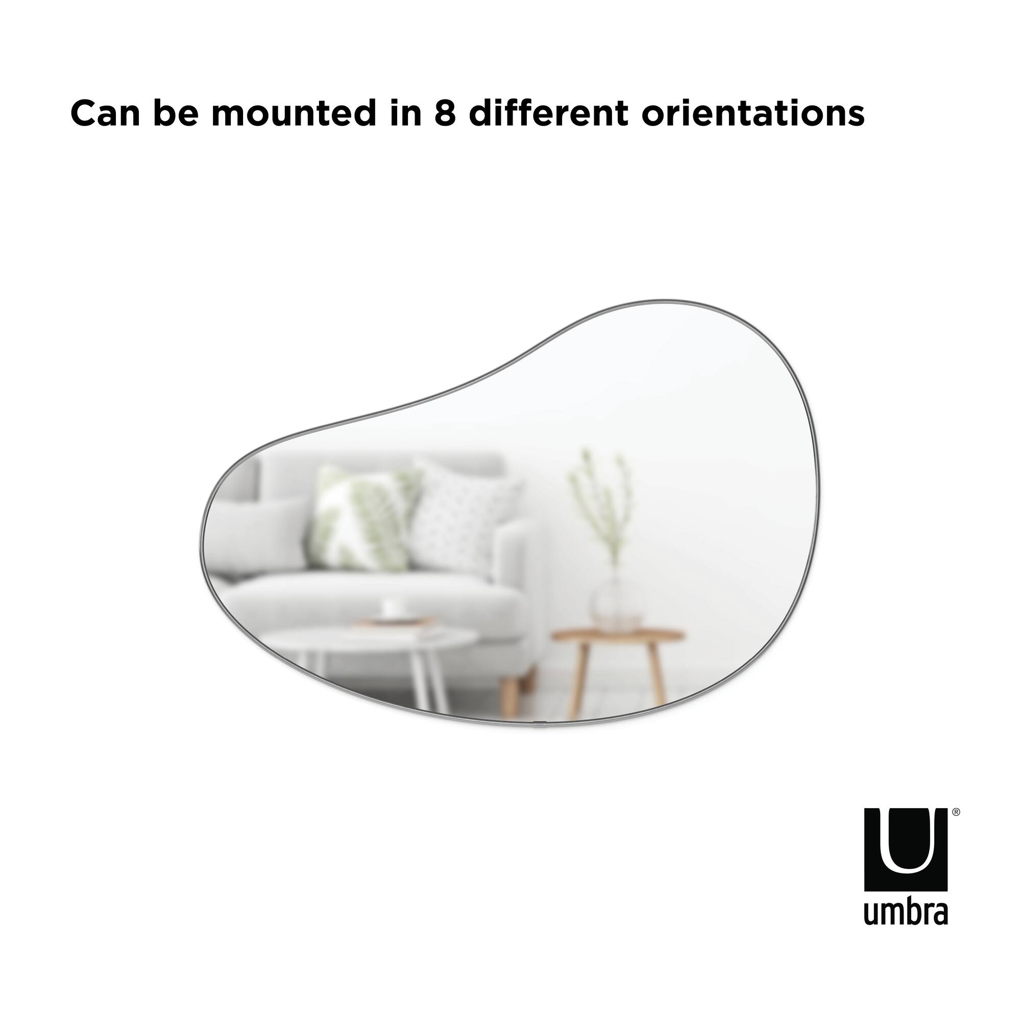 Umbra 36" Titanium Hubba Pebble Mirror